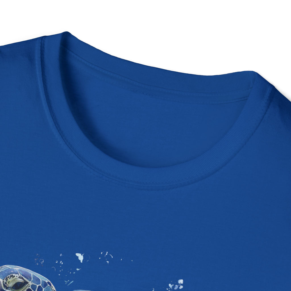 Unisex Softstyle ,T-Shirt Water Color Sea Turtle