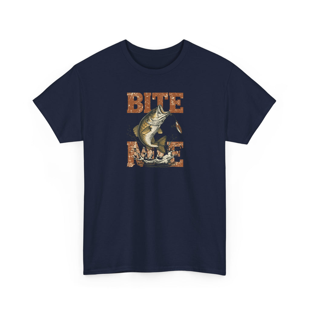 Unisex Heavy Cotton Tee, bass fishing, bite me shirt