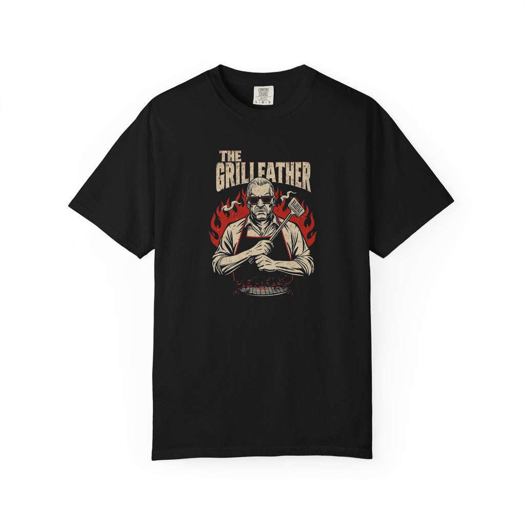 Unisex Garment-Dyed T-shirt,The Grillfather Funny BBQ Dad Shirt, Father’s Day Gift For Dad, Grill Master BBQ Shirt