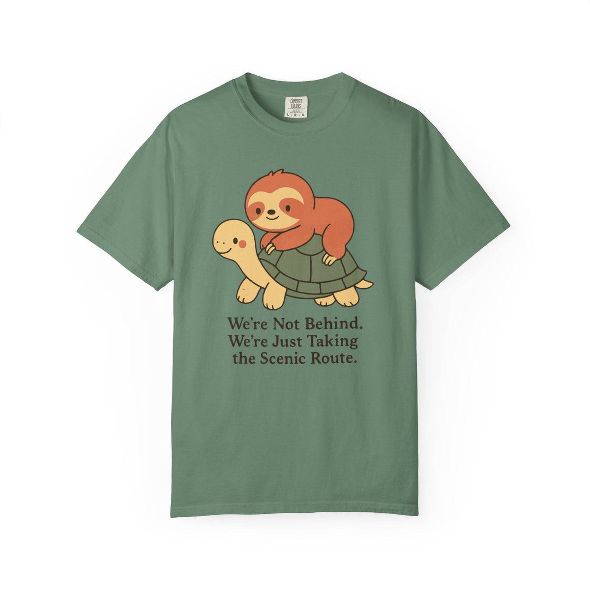 Unisex Garment-Dyed T-shirt, sloth and turtle