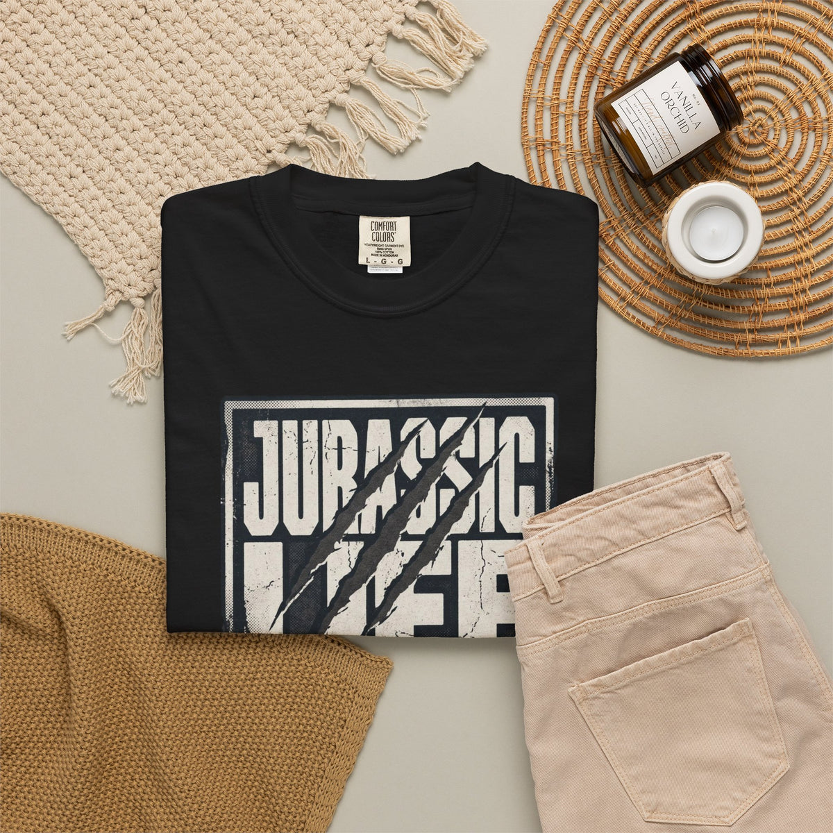 Unisex Garment-Dyed T-shirt, Jurassic life