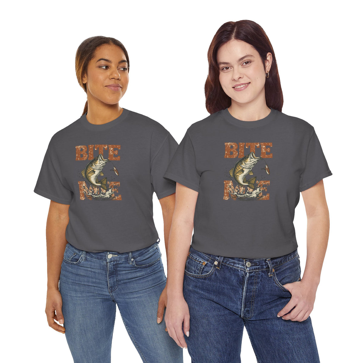 Unisex Heavy Cotton Tee, bass fishing, bite me shirt