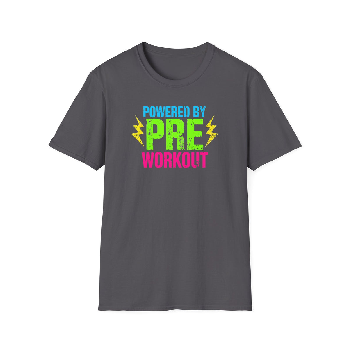 Unisex Softstyle T-Shirt,Powered By Pre Workout Shirt, Gym Motivation Tee, Fitness Lover Shirt, Bodybuilding Shirt, Comfort Colors Gym Tee
