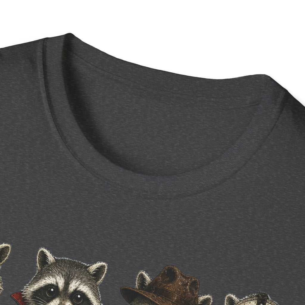 Unisex Softstyle T-Shirt, raccoon halloween
