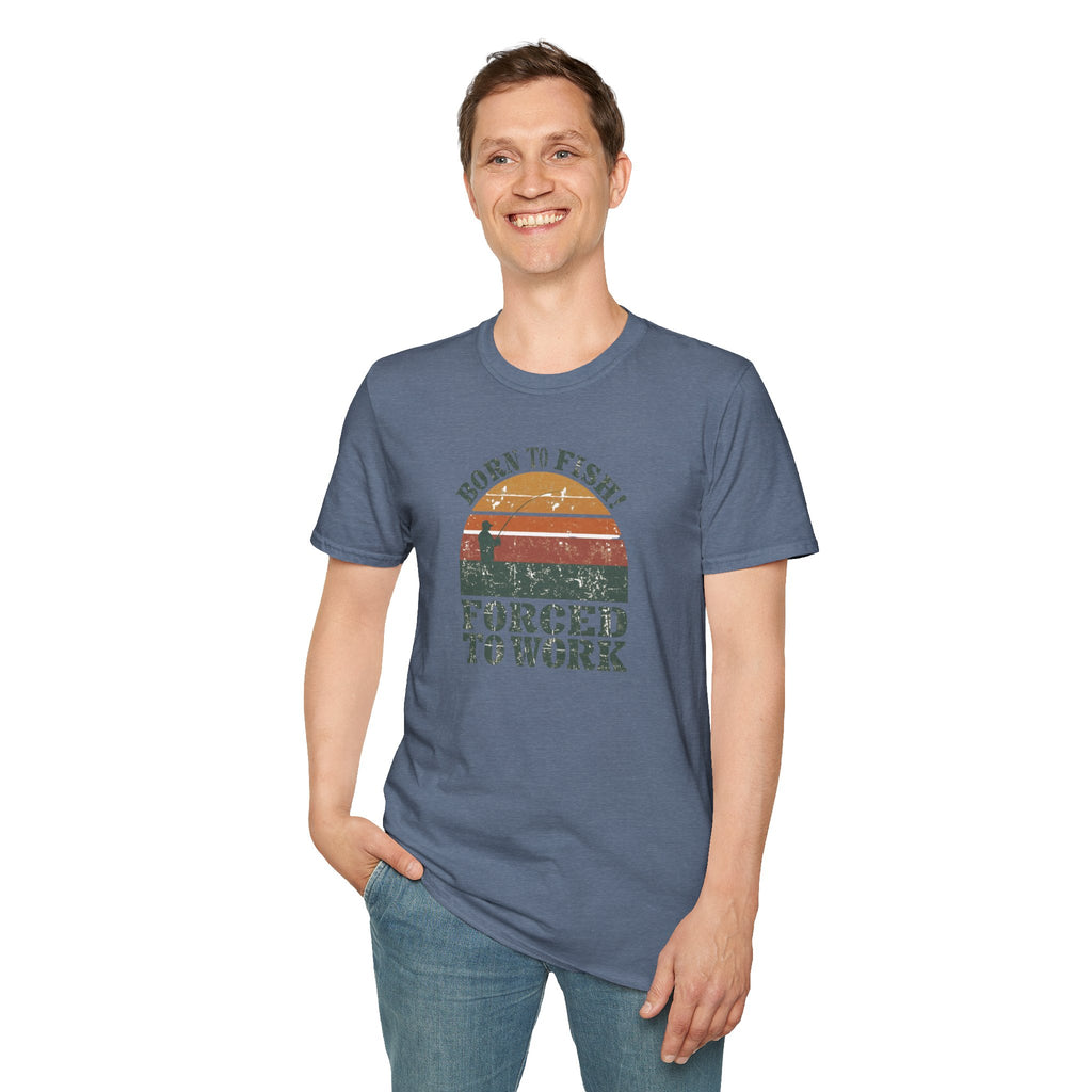 Unisex Softstyle T-Shirt, born to fish