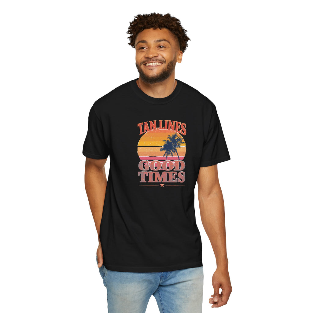 Unisex Garment-Dyed T-shirt, tan lines good times