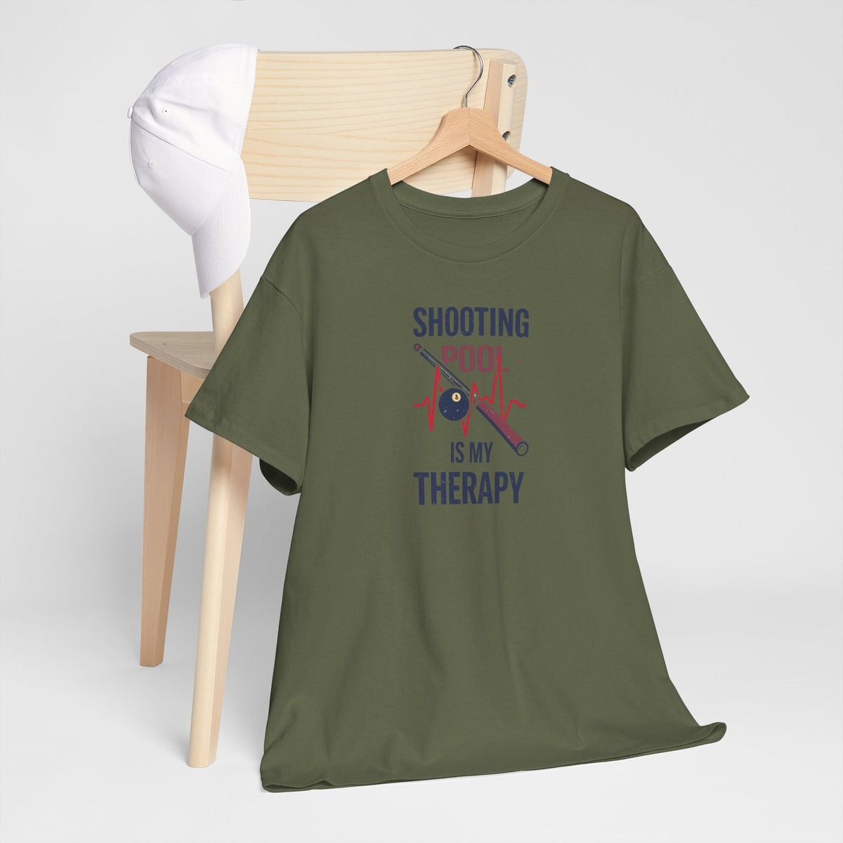 Unisex Heavy Cotton Tee, shooting pool