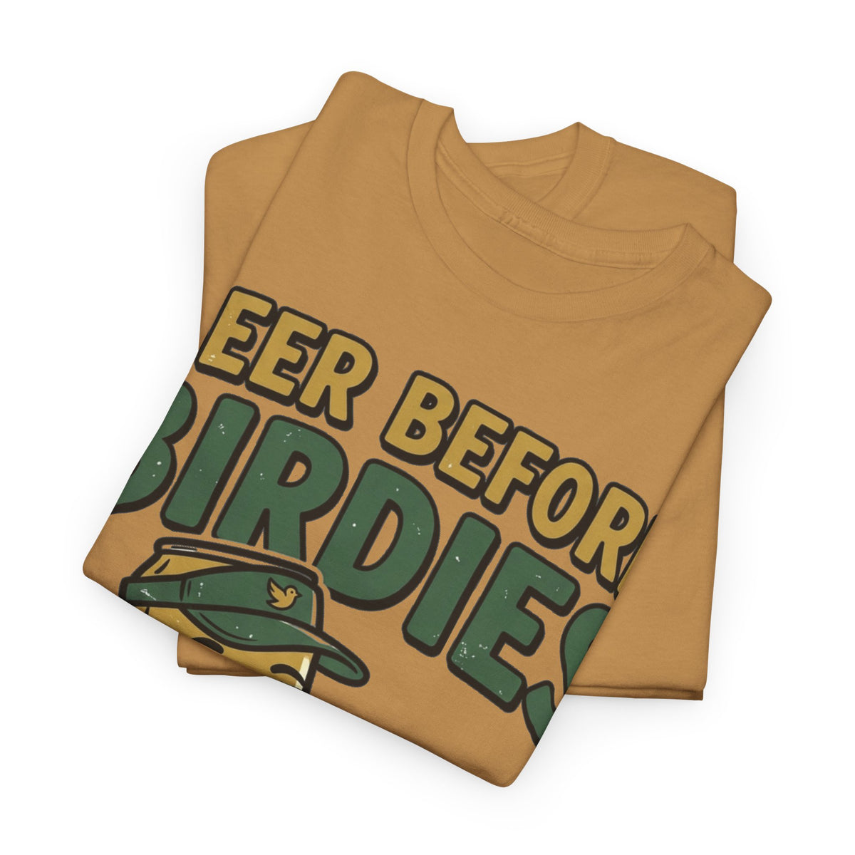 Unisex Heavy Cotton Tee, Beer Before Birdies Shirt, Funny Golfing T-Shirt, Beer Lover Gift for Golfers
