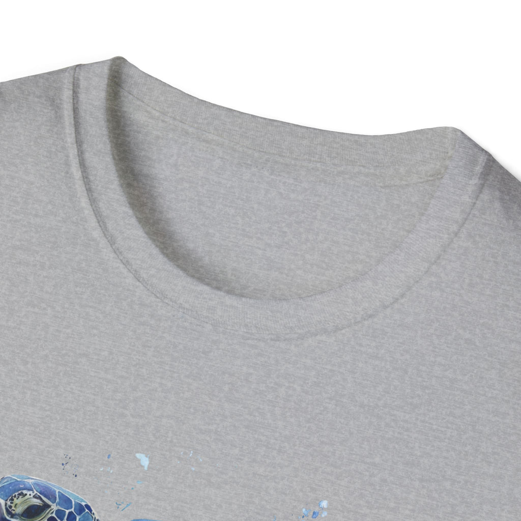 Unisex Softstyle ,T-Shirt Water Color Sea Turtle