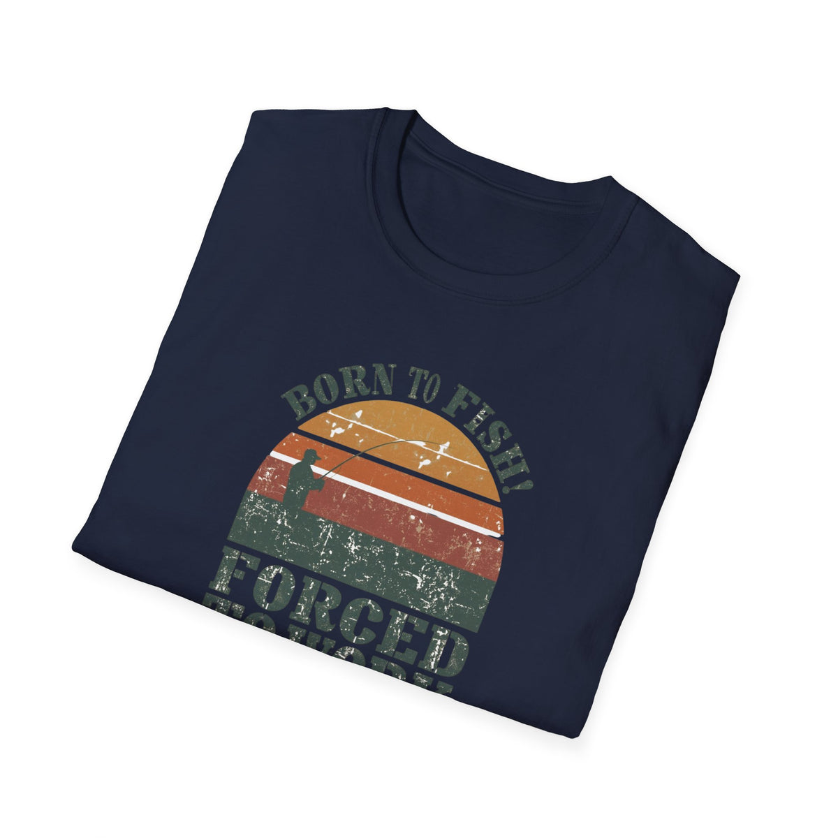 Unisex Softstyle T-Shirt, born to fish