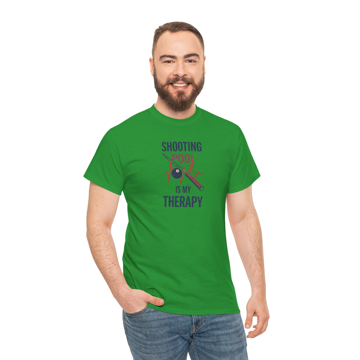 Unisex Heavy Cotton Tee, shooting pool