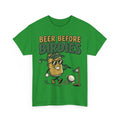 Unisex Heavy Cotton Tee, Beer Before Birdies Shirt, Funny Golfing T-Shirt, Beer Lover Gift for Golfers
