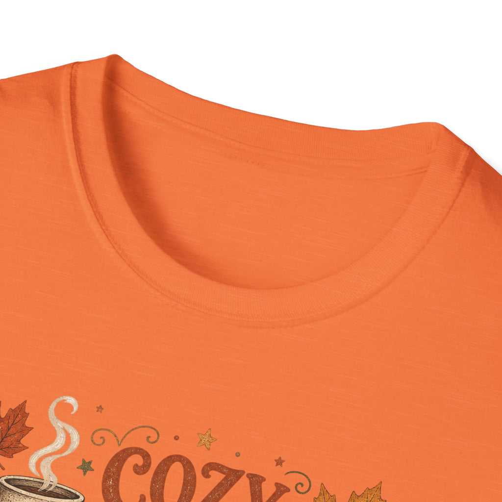 Unisex Softstyle T-Shirt, Cozy Reads and Football Season Shirt, Fall Book Lover Tee, Autumn Game Day Gift