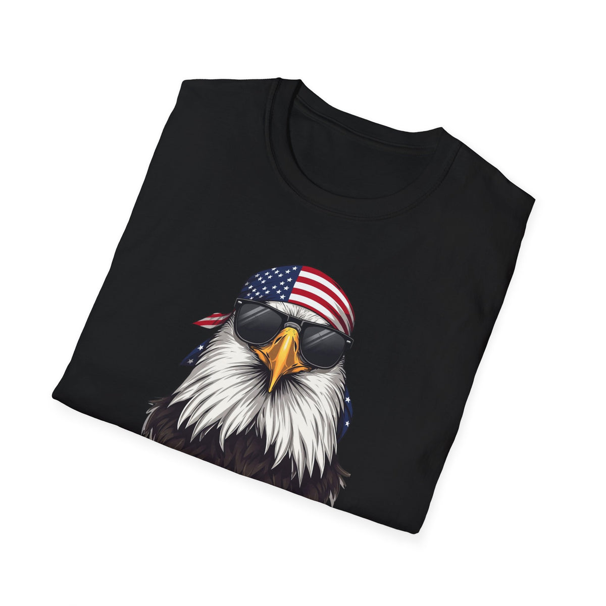 Unisex Softstyle T-Shirt, patriotic bald eagle