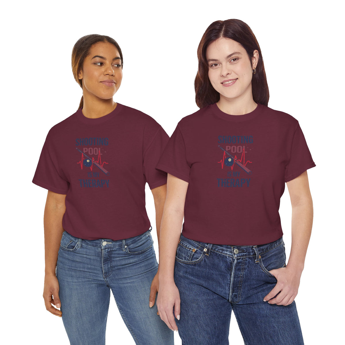 Unisex Heavy Cotton Tee, shooting pool