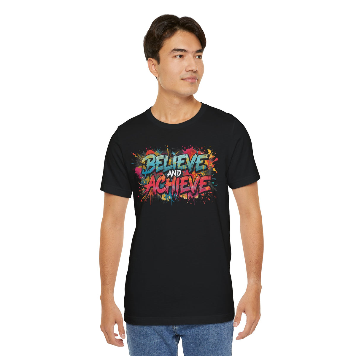 Unisex Jersey Short Sleeve Tee Believe and Achieve