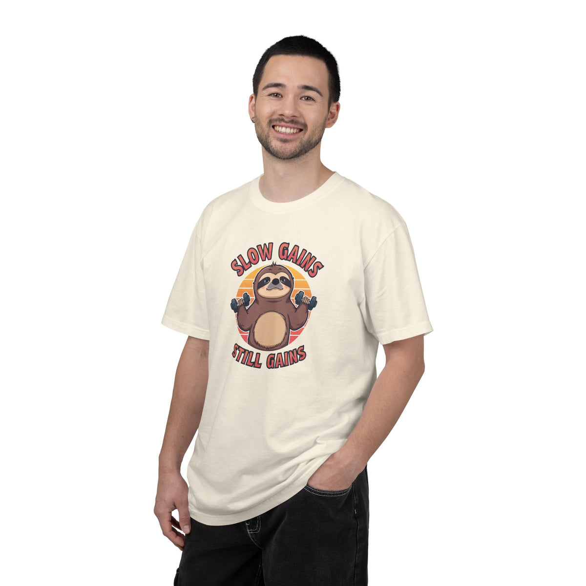 Unisex Garment-Dyed T-shirt, sloth workout