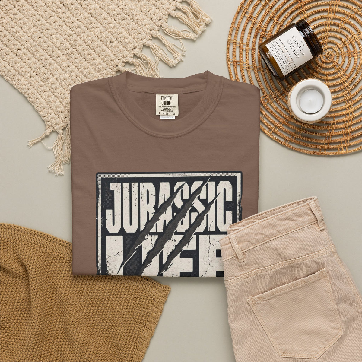 Unisex Garment-Dyed T-shirt, Jurassic life
