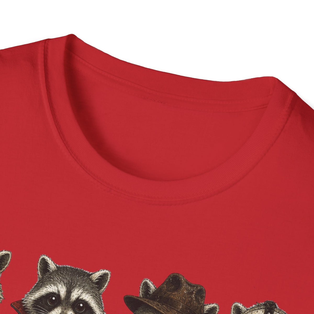 Unisex Softstyle T-Shirt, raccoon halloween