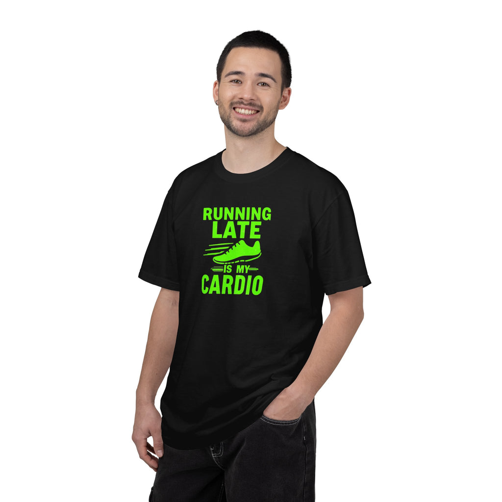 Unisex Garment-Dyed T-shirt,Running Late Is My Cardio Shirt, Funny Running Shirt, Gym Humor Tee, Runner Gift Shirt, Comfort Colors Fitness Tee