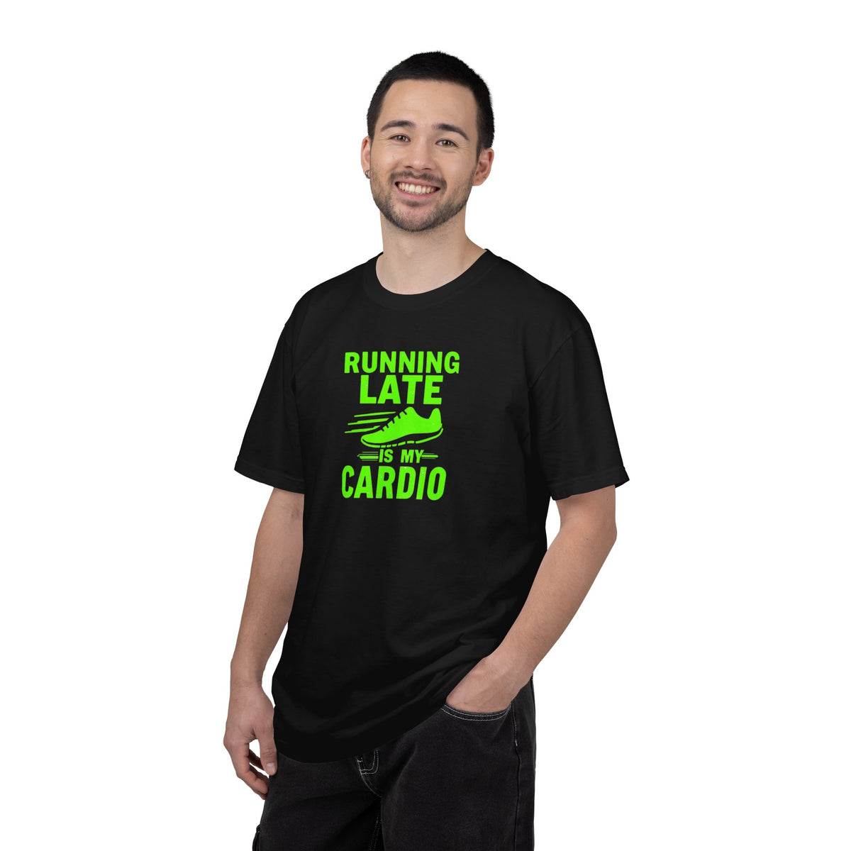 Unisex Garment-Dyed T-shirt,Running Late Is My Cardio Shirt, Funny Running Shirt, Gym Humor Tee, Runner Gift Shirt, Comfort Colors Fitness Tee