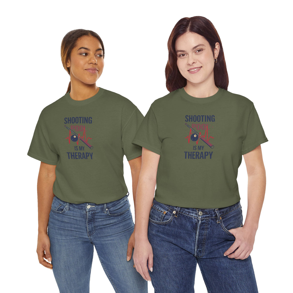 Unisex Heavy Cotton Tee, shooting pool
