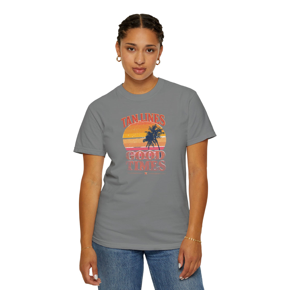Unisex Garment-Dyed T-shirt, tan lines good times