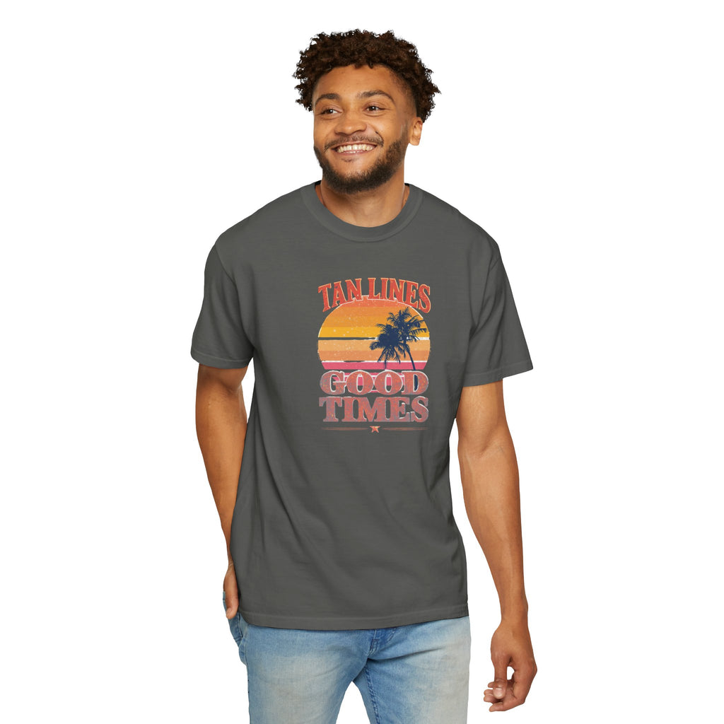 Unisex Garment-Dyed T-shirt, tan lines good times