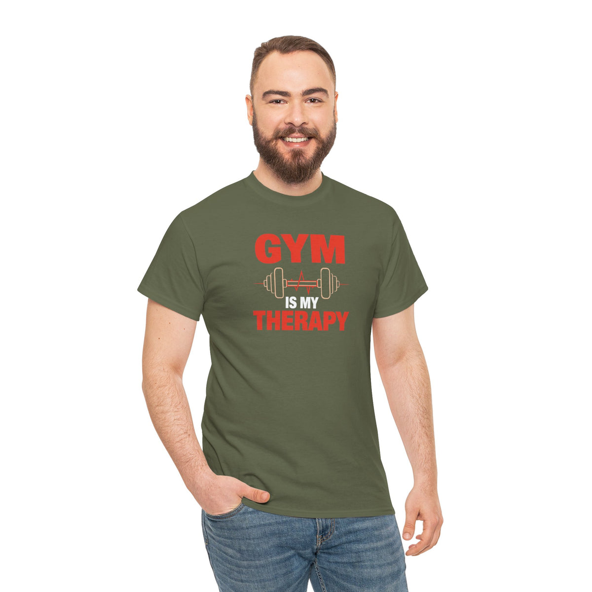Unisex Heavy Cotton Tee, gym therapy