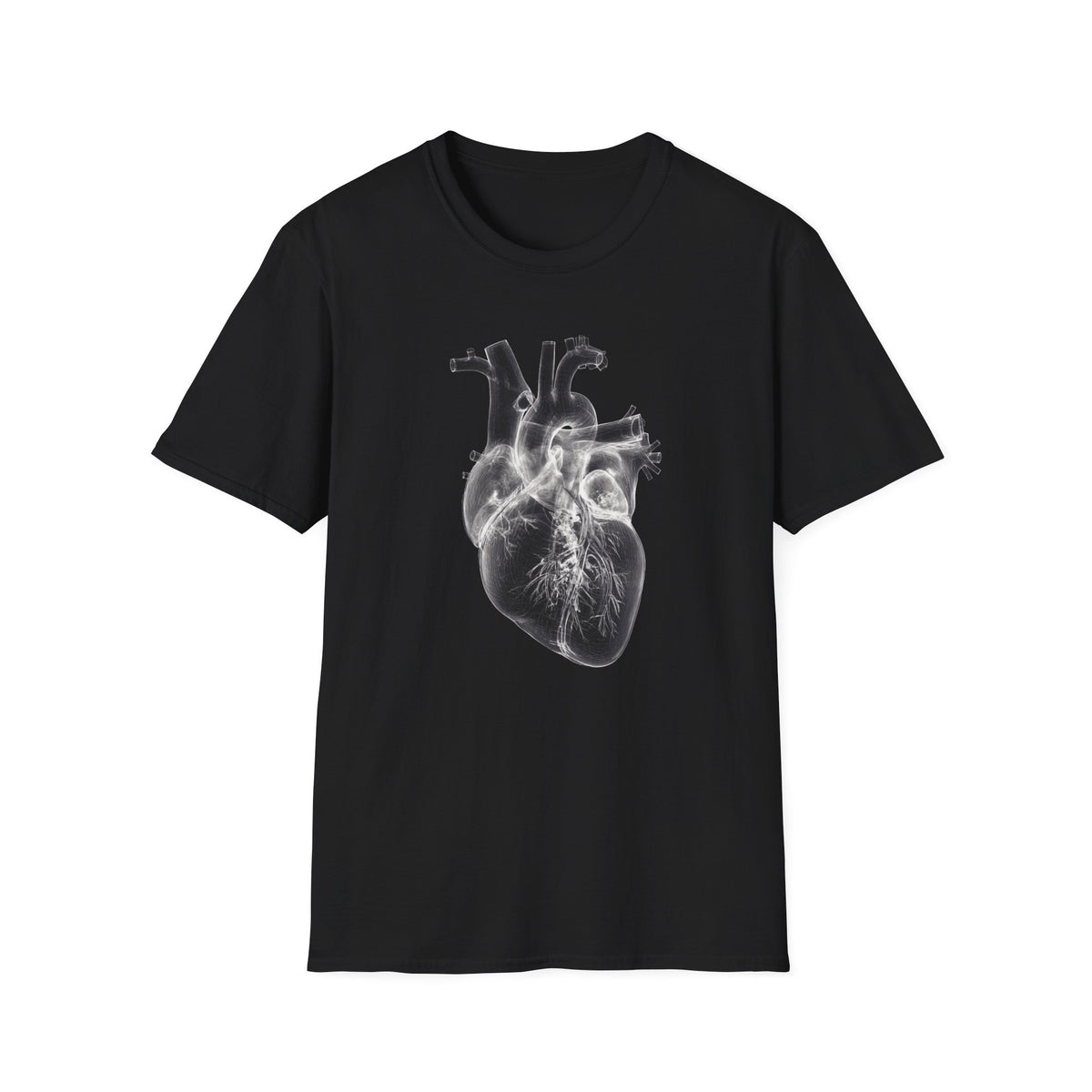 Unisex Softstyle T-Shirt, X-Ray  Realistic Heart