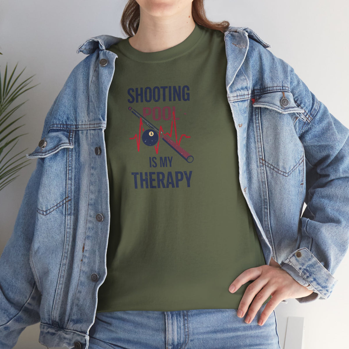 Unisex Heavy Cotton Tee, shooting pool