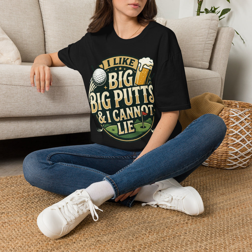 Unisex Softstyle T-Shirt, Funny Big Putts Golf Shirt, Beer and Golf Humor Tee, Novelty Golfer Gift