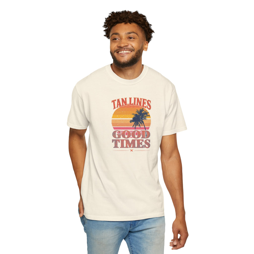 Unisex Garment-Dyed T-shirt, tan lines good times
