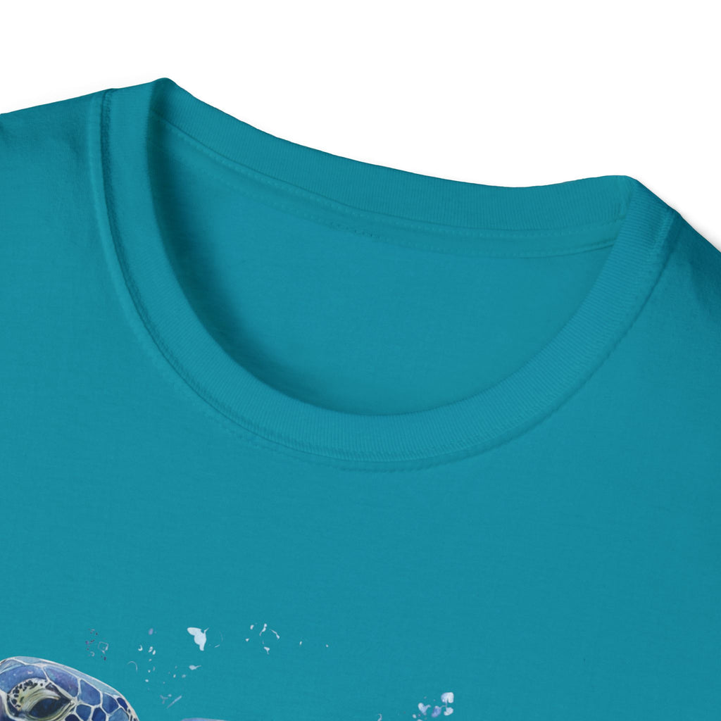 Unisex Softstyle ,T-Shirt Water Color Sea Turtle