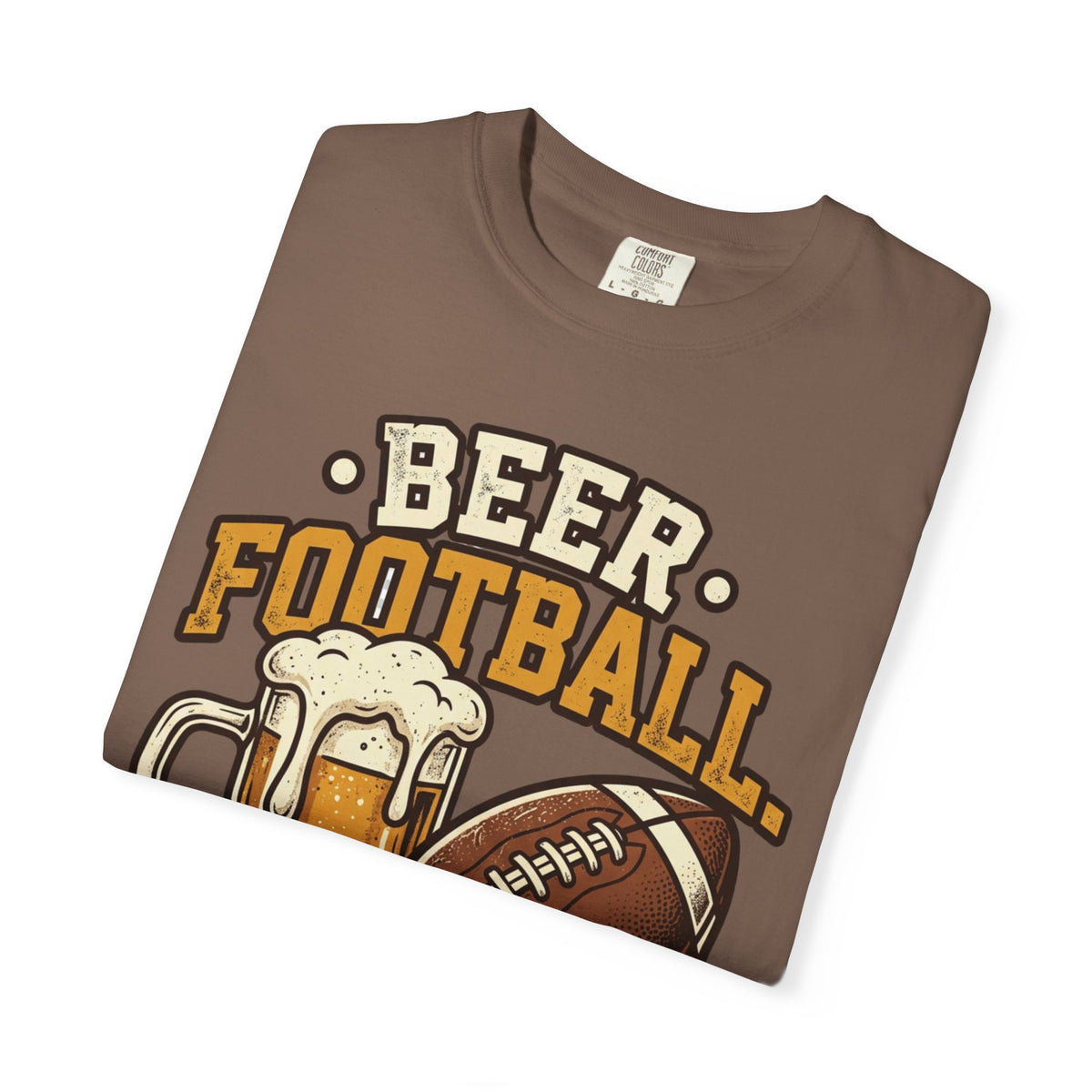 Unisex Garment-Dyed T-shirt,Beer Football Good Times Shirt, Funny Football Beer Tee, Game Day Drinking Shirt, Vintage Tailgate Shirt, Football Fan Gift