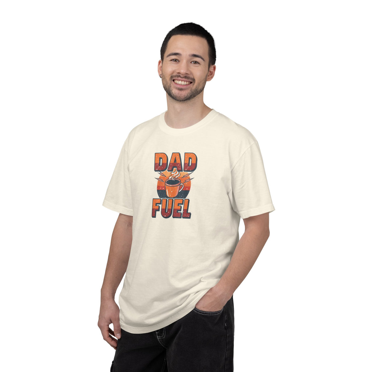 Unisex Garment-Dyed T-shirt,Dad Fuel Coffee Shirt, Funny Coffee Dad Shirt, Father’s Day Gift