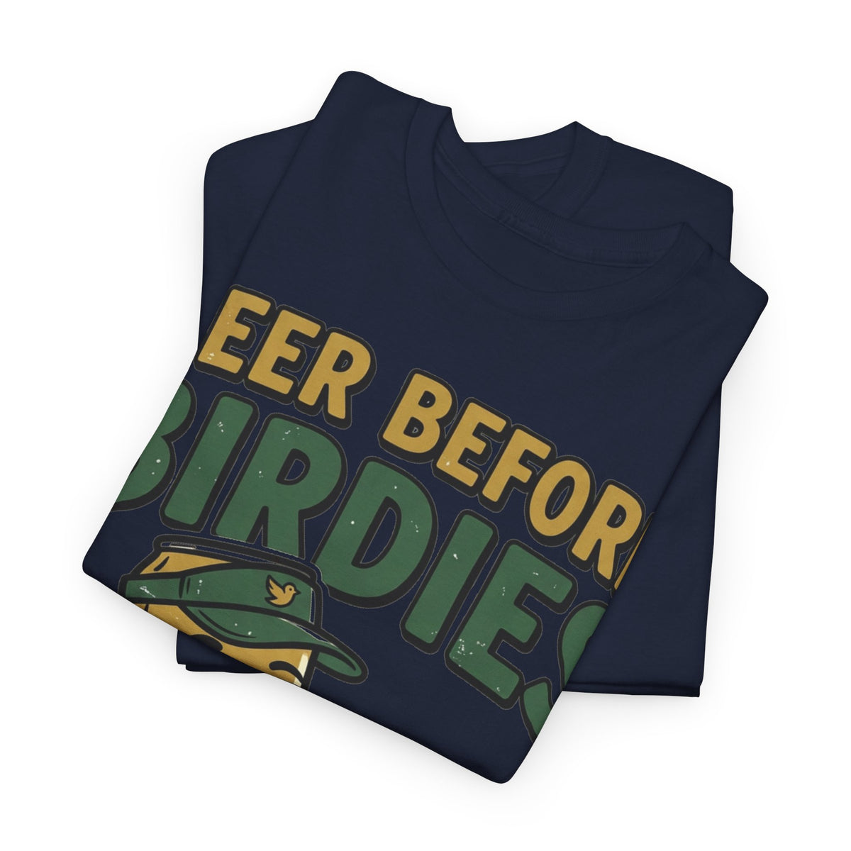 Unisex Heavy Cotton Tee, Beer Before Birdies Shirt, Funny Golfing T-Shirt, Beer Lover Gift for Golfers