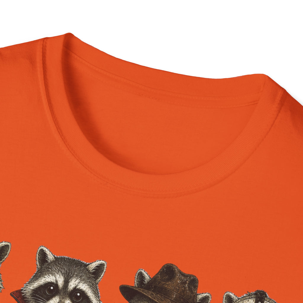 Unisex Softstyle T-Shirt, raccoon halloween
