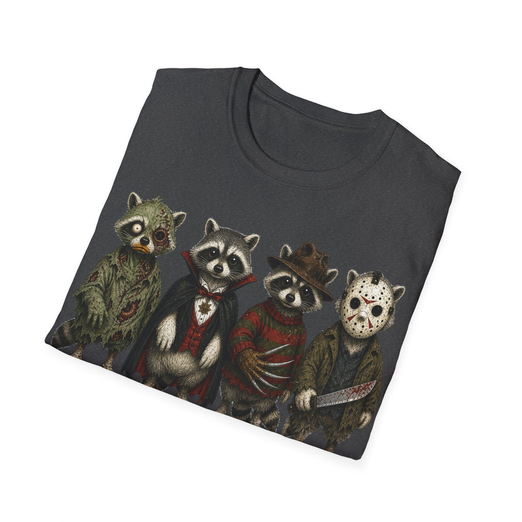 Unisex Softstyle T-Shirt, raccoon halloween