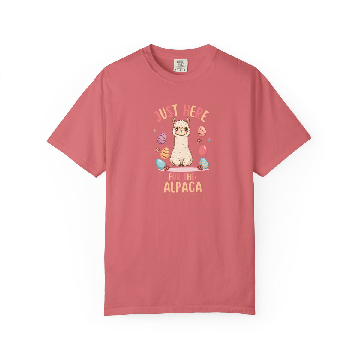 Unisex Garment-Dyed T-shirt, here for the alpaca