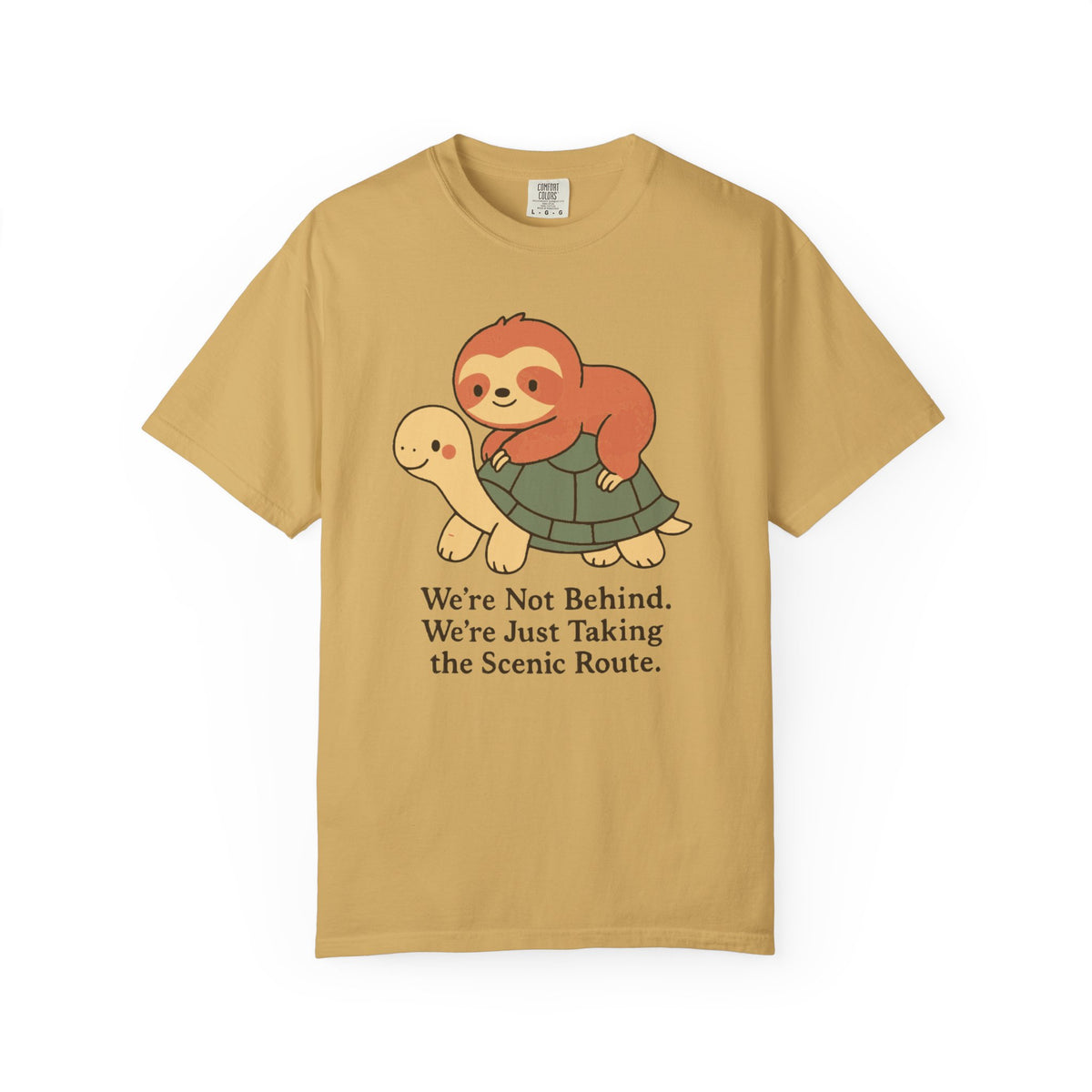 Unisex Garment-Dyed T-shirt, sloth and turtle