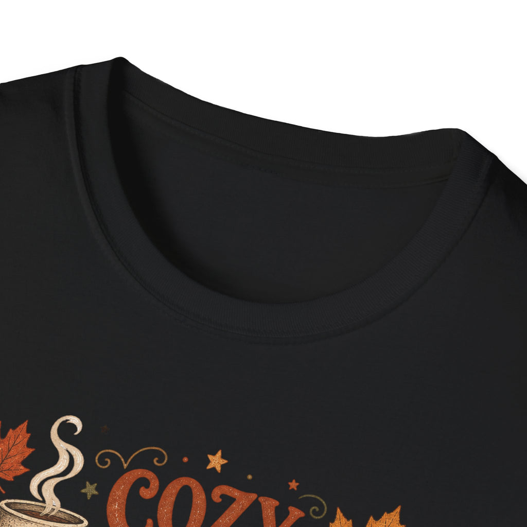 Unisex Softstyle T-Shirt, Cozy Reads and Football Season Shirt, Fall Book Lover Tee, Autumn Game Day Gift