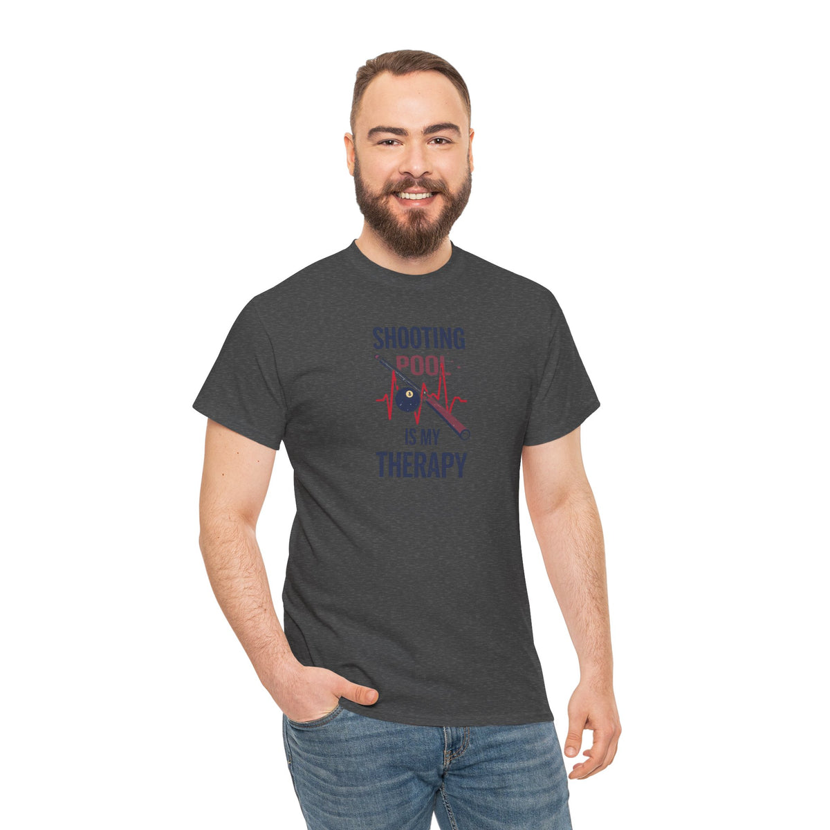 Unisex Heavy Cotton Tee, shooting pool
