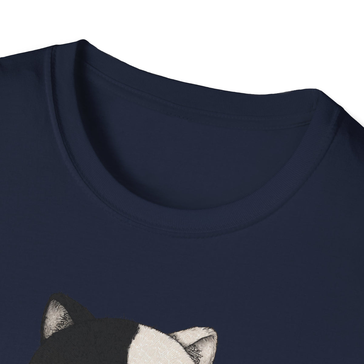 Unisex Softstyle T-Shirt, Cat eating Ramen