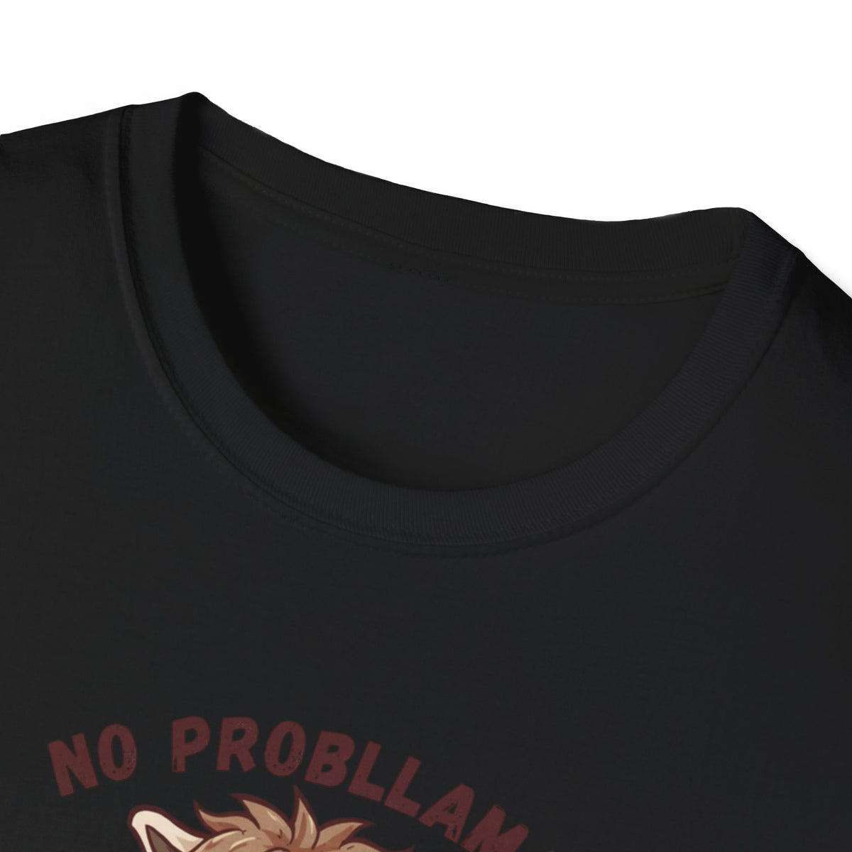 Unisex Softstyle T-Shirt, No Probllama Without Coffee Shirt, Funny Alpaca Coffee Tee, Sarcastic Morning Shirt, Coffee Addict Gift, Cute Animal Pun T-Shirt