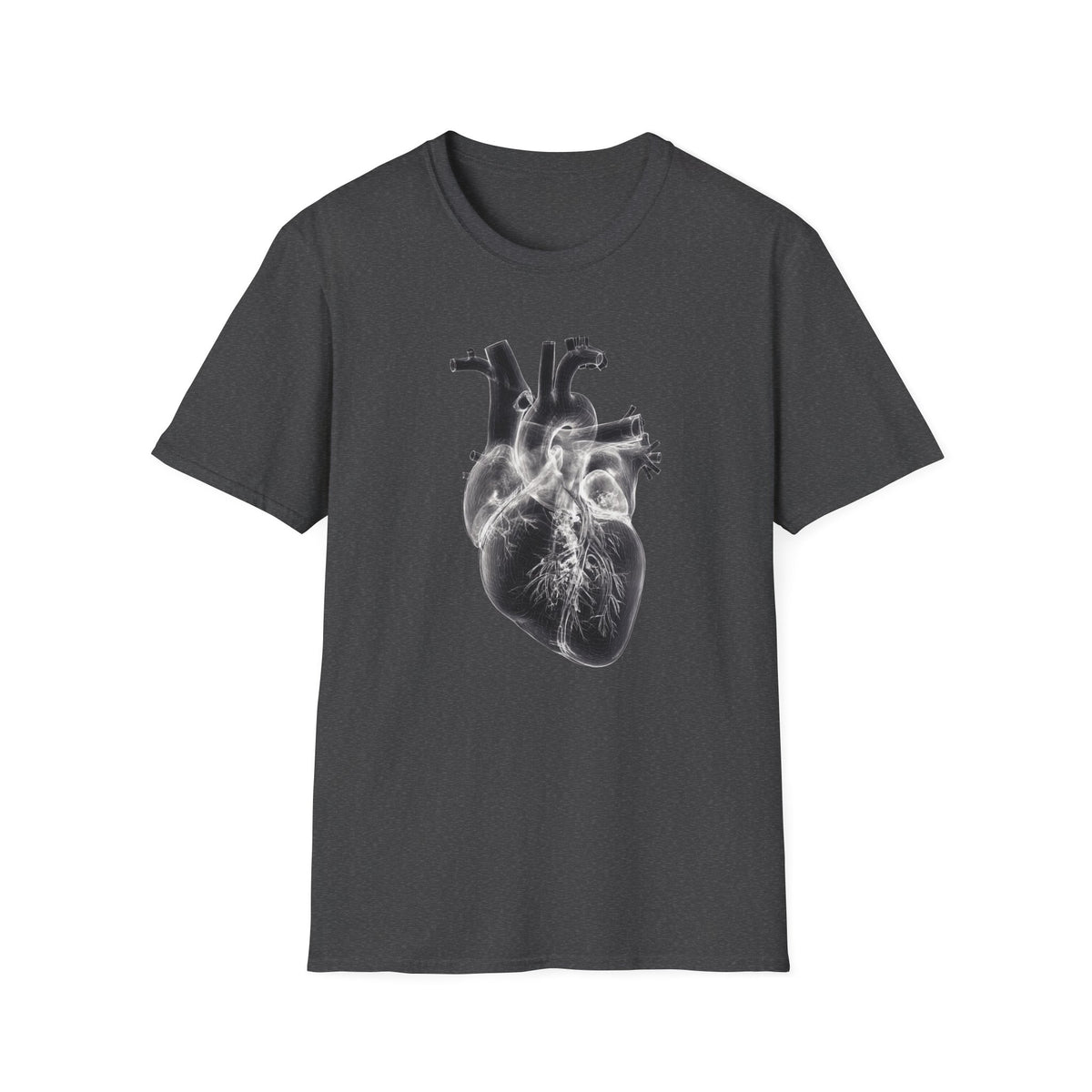 Unisex Softstyle T-Shirt, X-Ray  Realistic Heart