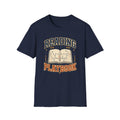Unisex Softstyle T-Shirt, Reading Is My Playbook Shirt, Varsity Book Lover Tee, Football Coach and Reader Gift
