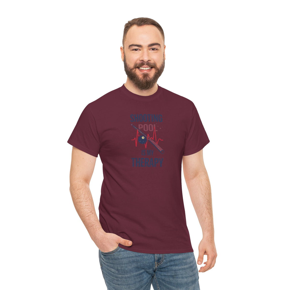 Unisex Heavy Cotton Tee, shooting pool