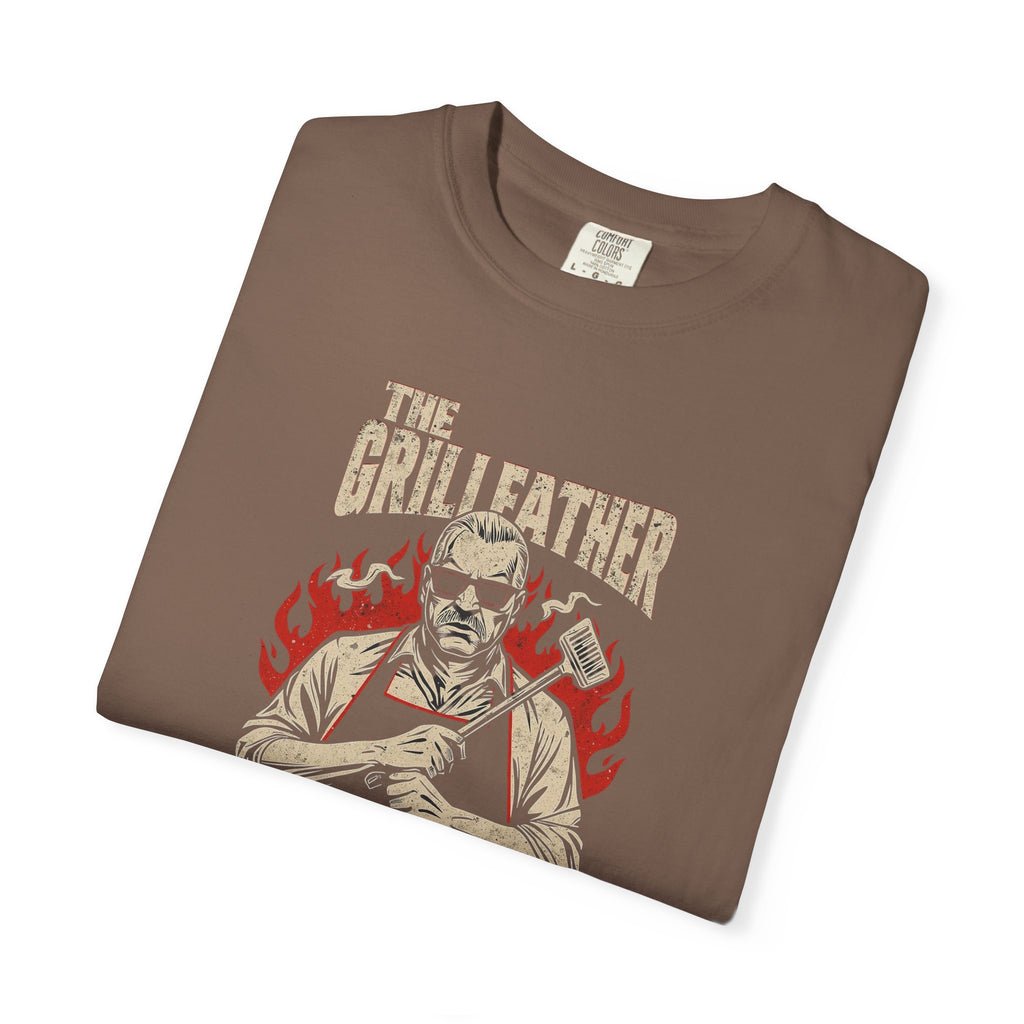 Unisex Garment-Dyed T-shirt,The Grillfather Funny BBQ Dad Shirt, Father’s Day Gift For Dad, Grill Master BBQ Shirt