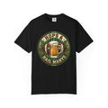 Unisex Garment-Dyed T-shirt, Hops and Hail Marys Shirt, Funny Beer Football Tee, Vintage Sports Shirt, Football Tailgate Gift, Beer Lover Football Apparel